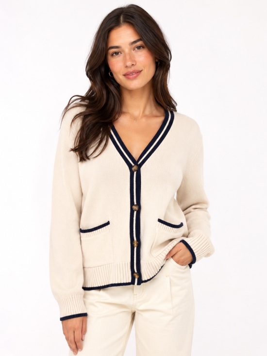 St. John's Bay Sweaters - St. John’s Bay ($65) Cotton Blend Varsity Cardigan Sweater - PTP 23